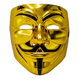 Máscara V De Vingança Anonymous Dourada