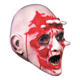 Máscara Zumbi Látex Halloween Dedos Terror Sangue Morte Cor Bege