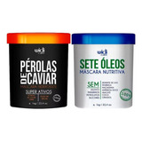 Máscaras Pérola De Caviar 1kg+sete Óleos 1kg Super Promoção