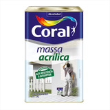 Massa Corrida Acrílica Branca Acabamento Fosco Coral 25kg