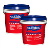 Massa Corrida Eucatex 5,8kg Branco Exterior Acrílica Kit 2un