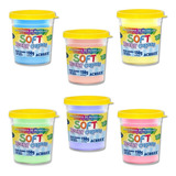 Massa De Modelar Soft Baby Acrilex Massinha Com 6 Potes 150g