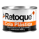 Massa Plástica Retoque Cola 400g C/ Catalisador Cor Cinza