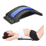 Massageador Costas Stretch Equipamento Lombar Fitness Azul +