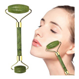 Massageador Facial Pedra De Jade Rolo Anti Rugas Stress