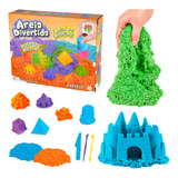 Massinha Areia + Forminha Castelo Infantil Brinquedo Dm Toys