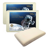 Master Comfort Nasa Kit 2 Travesseiros Viscoelástico 50x70x10cm Cor Branco