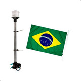 Mastro Luz Circular Ancoragem Strobo Led 12v Bandeira Preta