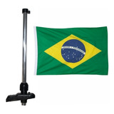 Mastro Porta Bandeira Do Brasil P/ Barcos Lanchas Cor Preta