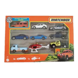Matchbox 9 Pack Dodge Gulf Land Rover Bombeiro Honda Civic