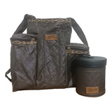 Mateira Bolsa Chimarrão Couro Argentina Pampa + Porta Erva