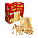 Material Dourado 111 Peças Madeira Matematica