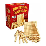 Material Dourado Para Aprender Matemática 111 Peças Madeira