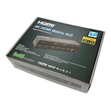 Matrix Hdmi 4x2 Switch Splitter 1080p 4k 3d Com Controle
