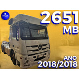 Mb 2651 Actros 6x4 Ano 2018/2018 C/ Retarder = Fh540 500