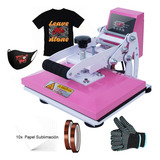 Mecolour Prensa Térmica Plana 23x30cm Sublimação Cor Rosa 220v