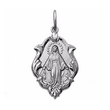 Medalha 1.5cm Nossa Senhora Das Graças Ouro Branco 18k