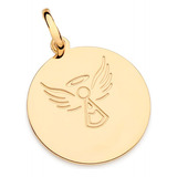 Medalha Anjo Personalizável Folheado Rommanel 2,8