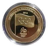 Medalha Entrega Da Bandeira Olimpíadas Rio