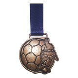 Medalha Futebol Metal 63mm Grossa Alto Relevo Kit 6 Unidades