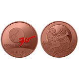 Medalha Rock In Rio 30 Anos - Bronze - Certif. Casa Da Moeda
