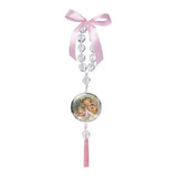 Medalhão Para Berço Do Anjo Da Guarda Rosa Meninas C/ Dezena