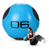 Medicine Ball Bola De Borracha Inflável Treino Funcional 6kg