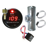 Medidor Temperatura Água Digital Vermelho Relé 12v Adaptador