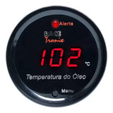 Medidor Temperatura Óleo Digital 52mm Led Vermelho C/ Sensor