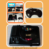 Mega Drive 16 Bit Letras Douradas