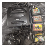Mega Drive Lll Sega Tec Toy + 4 Fitas + 1 Controle Original