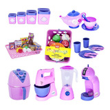 Mega Kit Cozinha Infantil Eletro Fruta Prato Copo Fue 37pç