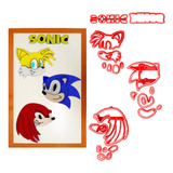 Mega Kit De Cortadores Sonic + Logo Pasta Americana Cupcake