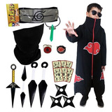 Mega Kit Itachi C/ Manto Akatsuki + 18 Itens Exclusivos Geek