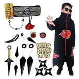 Mega Kit Itachi C/ Manto Akatsuki + 20 Itens Cosplay Naruto