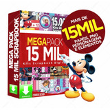 Mega Pacote 15 Mil Kits Digital Scrapbook Digital 
