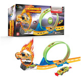 Mega Pista De Corrida Com Loop + Carro Pais E Filhos 10 Pç