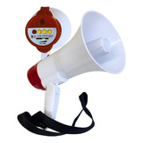 Megafone Portatil De Mão Potente Com Alarme E Microfone