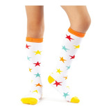 Meia 3/4 Infantil E Bebê Estrelas Coloridas Divertida