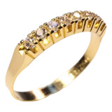 Meia Aliança Feminina Aparador Compromisso 2mm C/a Ouro 18k 