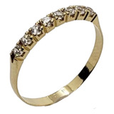 Meia Aliança Feminina Aparador Compromisso Ouro 18k 750