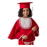 Meia Beca De Formatura Infantil Com Capelo E Canudo