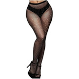 Meia Calça Arrastão Branca Preta Nude Com Strass