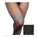 Meia Calça Arrastão Com Strass Sexy Fantasia Estilosa