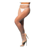 Meia Calça Cinta Liga Fake Desenhada Sexy Tam Único Arrastão