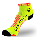Meia Cano Baixo Para Corrida Steigen Fluro Yellow