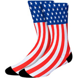 Meia Estampada - Eua Flag - Cano Alto - Meias Elite