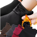 Meia Feminina Grossa Quentinha Forrada Frio Neve Kit 2 Pares