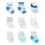 Meia Infantil Bebê Menino Kit 9 Pares Rn Pimpolho Tam. 00-15