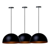 Meia Lua 30 Cm Kit 3 Luminária Decoração Sala Balcão Cozinha